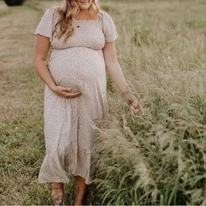 Floral Print Maternity Dress